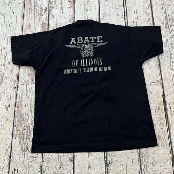 Vintage Liberty Statue of Liberty Illinois Motorcycle 1990s Crewneck tshirt - Picture 2 of 6